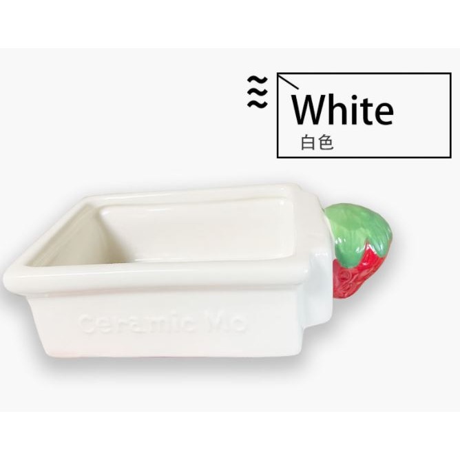 ★九鼠一家DIY工坊★  碰瓷的蘑菇 陶瓷草莓盒子 草莓食盆  (小型鼠/黃金鼠可用）-規格圖4