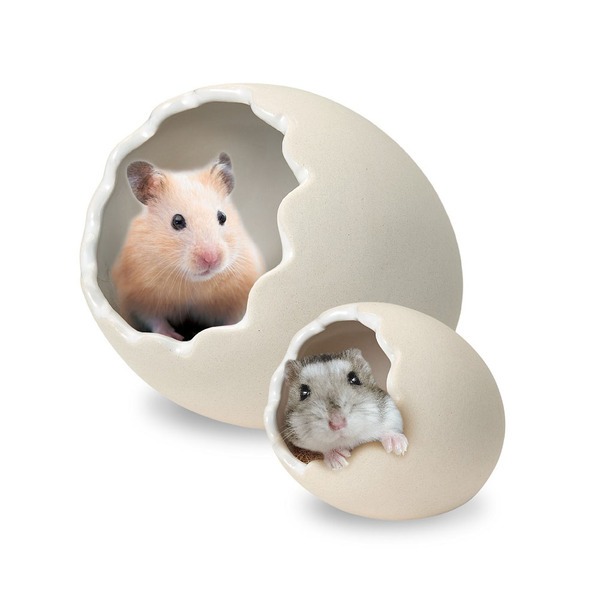 ★九鼠一家DIY工坊★   日本 MK MARUKAN 馬卡 倉鼠  陶瓷蛋蛋屋 陶瓷窩 陶瓷屋 雞蛋窩 蛋窩-細節圖4