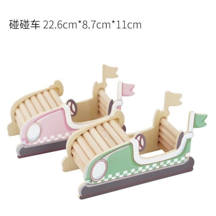 ★九鼠一家DIY工坊★   蘇維蘇格 春遊系列 躲避屋 樓梯小房子橋 倉鼠躲避木質小屋 造景小屋 木屋-細節圖6