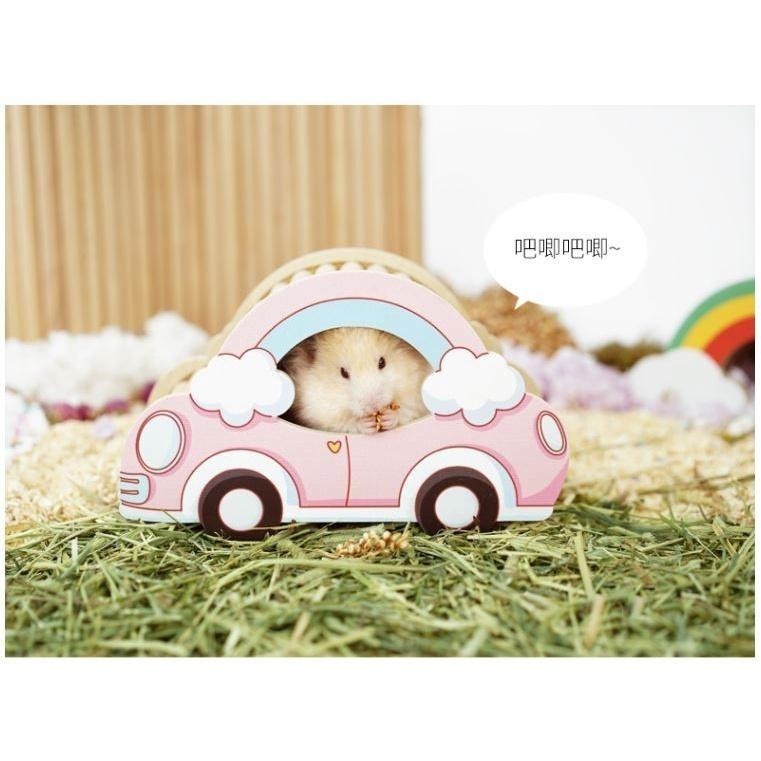 ★九鼠一家DIY工坊★   蘇維蘇格 春遊系列 躲避屋 樓梯小房子橋 倉鼠躲避木質小屋 造景小屋 木屋-細節圖7