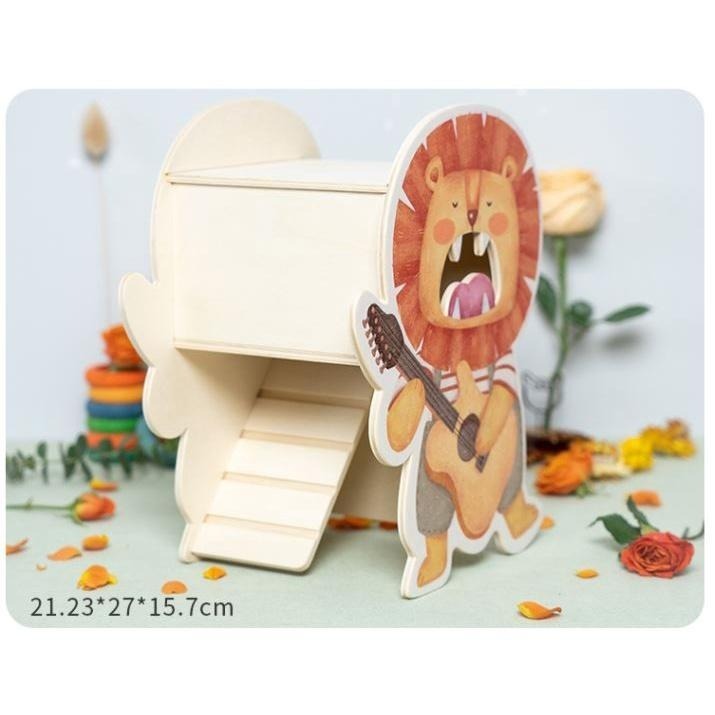 ★九鼠一家DIY工坊★   宇宙微波 森林音樂 動物音樂會系列 造景倉鼠黃金鼠 小屋小窩水樽爬梯-細節圖5