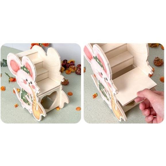 ★九鼠一家DIY工坊★   宇宙微波 森林音樂 動物音樂會系列 造景倉鼠黃金鼠 小屋小窩水樽爬梯-細節圖8