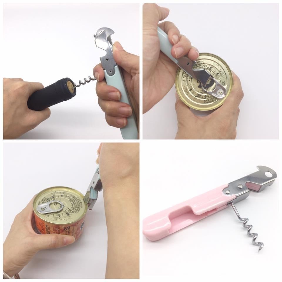 ★九鼠一家DIY工坊★  居家生活用品 德國鋼材 6合1多功能開罐器 開罐器 開瓶器 開紅酒 開軟木塞-細節圖3
