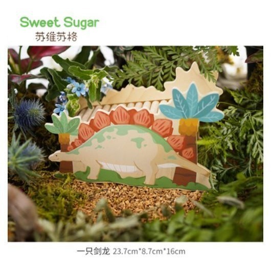 ★九鼠一家DIY工坊★SweetSugar 蘇維蘇格 倉鼠 侏儸紀世界系列躲避屋 木質小屋 造景小屋 倉鼠木屋-細節圖2