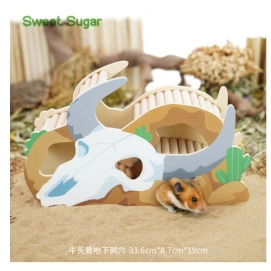 ★九鼠一家DIY工坊★ SweetSugar 蘇維蘇格 漠之旅系列 沙漠系列 倉鼠躲避木質小屋 造景小屋 木屋 倉鼠用品-細節圖10