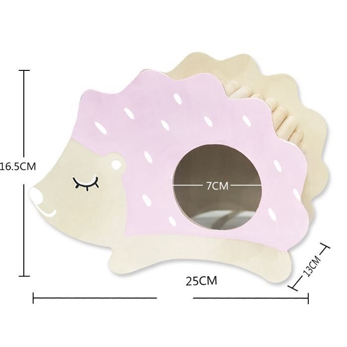 ★九鼠一家DIY工坊★SweetSugar 蘇維蘇格 森林密語系列 倉鼠手繪刺蝟爬梯躲避窩 侏儒躲避窩 倉鼠躲避屋-細節圖3