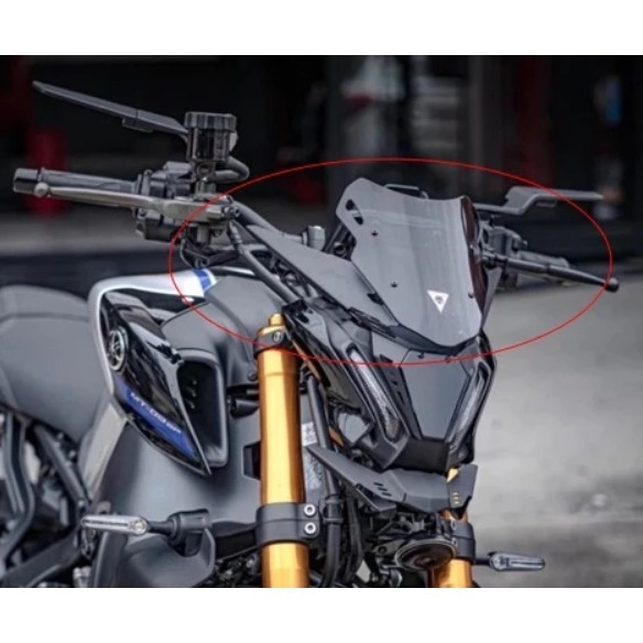 獨家 YAMAHA MT09 MT-09 2021 至 2024款 罩頭燈 透明 擋風鏡 機翼 黑色-規格圖6