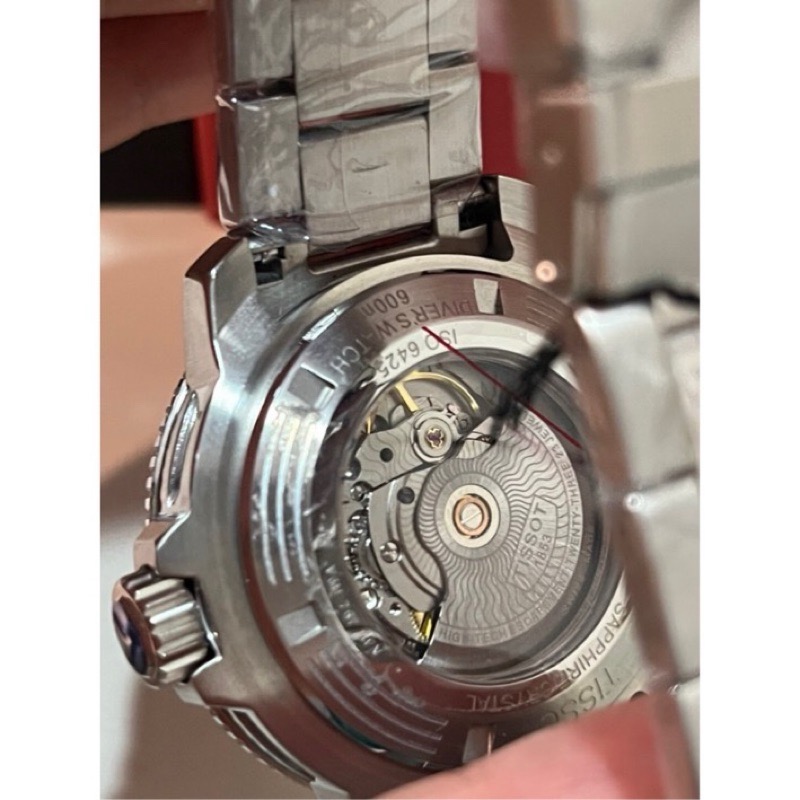 Tissot seastar 2000 湖水綠 鋼錶帶款 機械錶 🔥-細節圖3