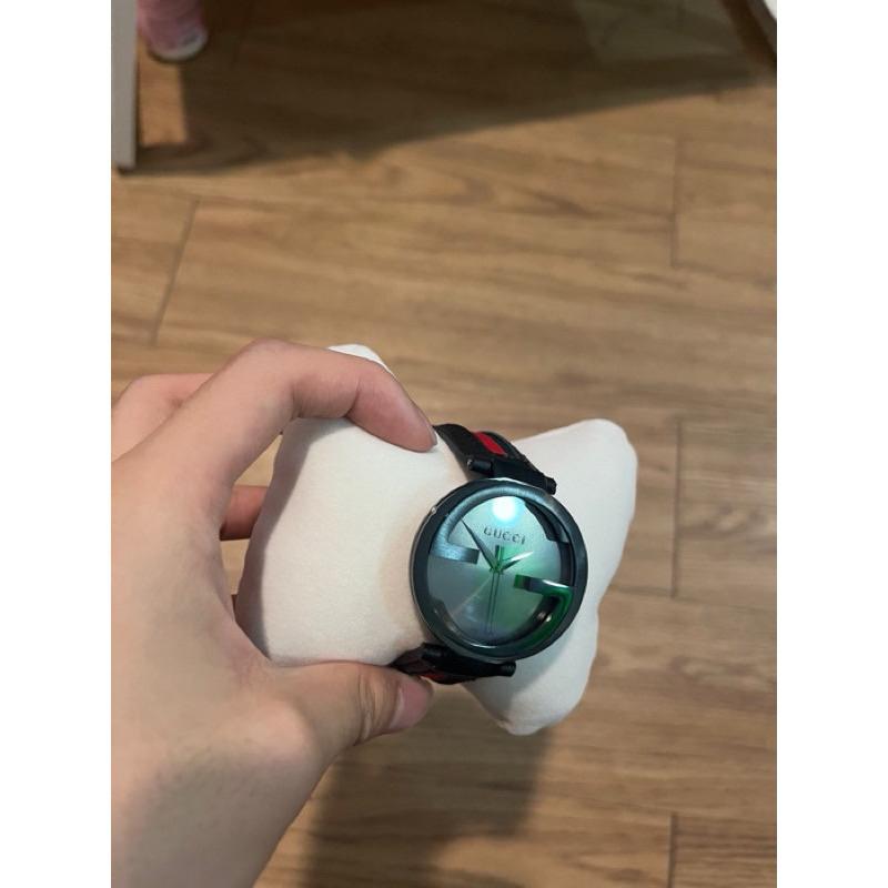 Gucci 雙G 石英錶 經典黑紅滿版皮錶帶 現貨一隻 當天出貨🔥-細節圖4