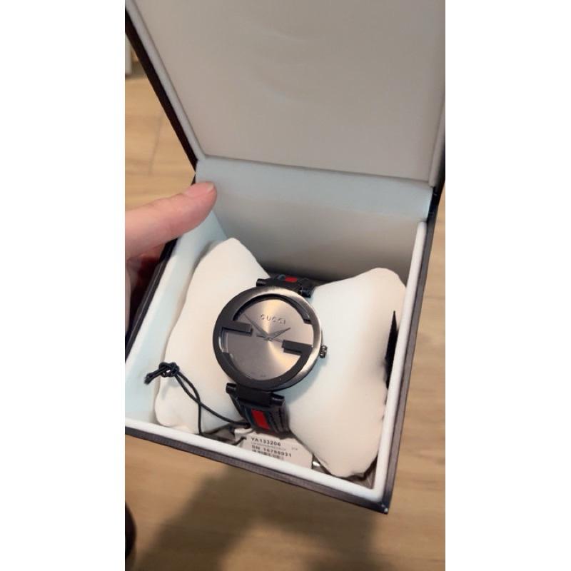 Gucci 雙G 石英錶 經典黑紅滿版皮錶帶 現貨一隻 當天出貨🔥-細節圖5
