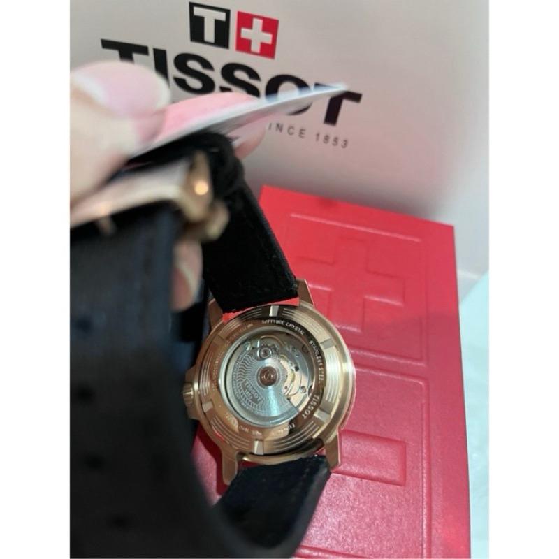 Tissot seastar 1000 深藍漸變款 玫瑰金錶圈 機械錶 尼龍錶帶 現貨一隻 當天出貨✅-細節圖4
