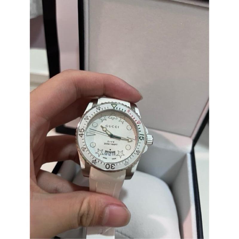 Gucci 白水鬼 矽膠錶帶 男女款 保證正品✅-細節圖2