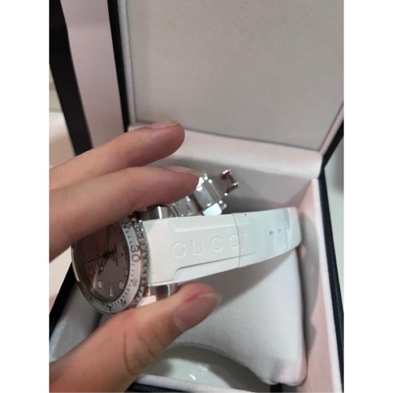 Gucci 白水鬼 矽膠錶帶 男女款 保證正品✅-細節圖6