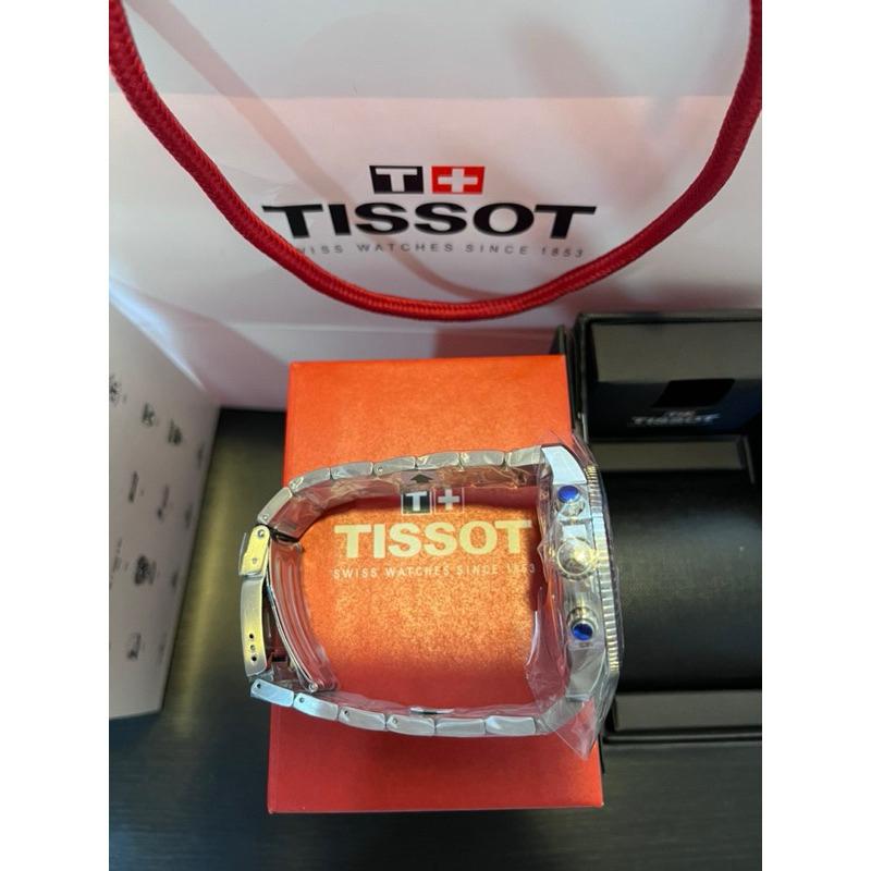 Tissot seastar 1000 紅藍可樂圈 三眼石英錶 鋼錶帶✅-細節圖6