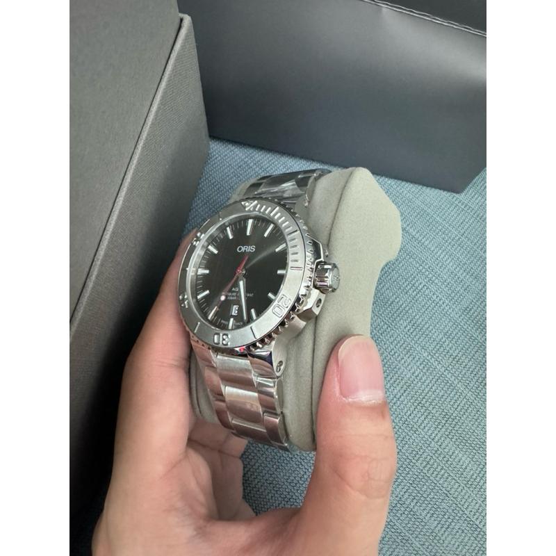 Oris 時間之海 灰面 鋼錶帶 機械錶 背後鏤空設計 🔥-細節圖3