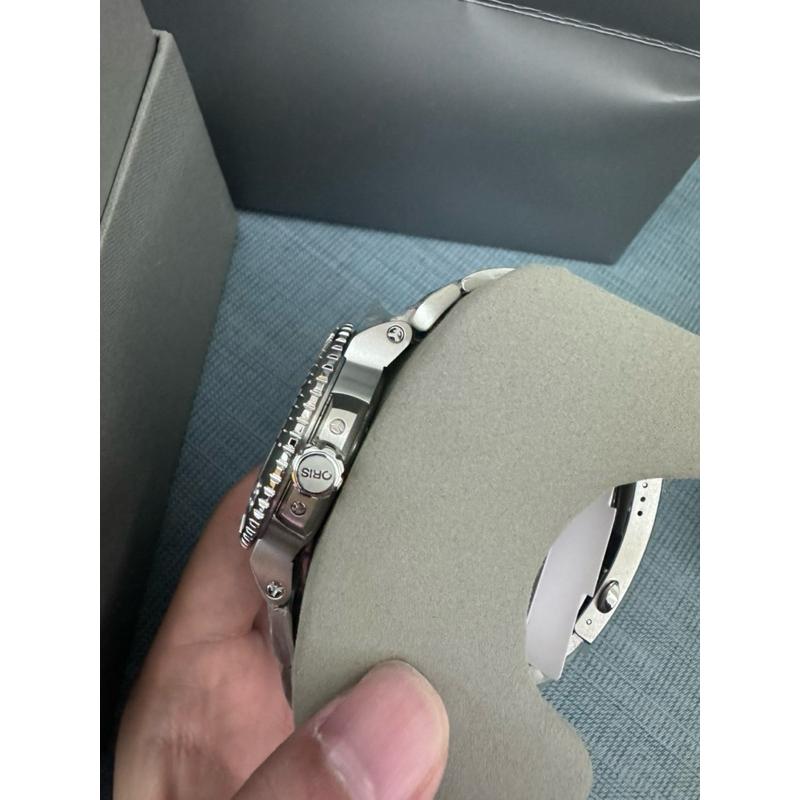 Oris 時間之海 灰面 鋼錶帶 機械錶 背後鏤空設計 🔥-細節圖4
