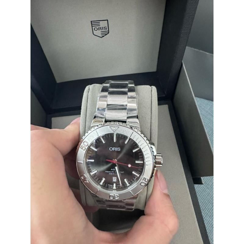 Oris 時間之海 灰面 鋼錶帶 機械錶 背後鏤空設計 🔥-細節圖7