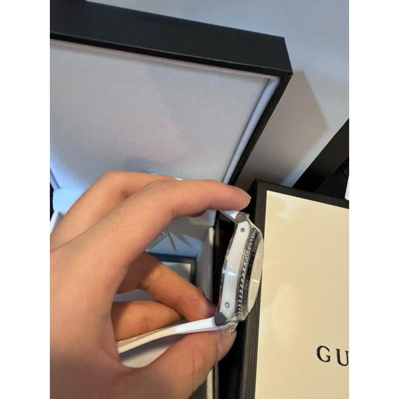 Gucci dive 黑白銀蛇 潛水錶 矽膠錶帶 保證正品🔥-細節圖5