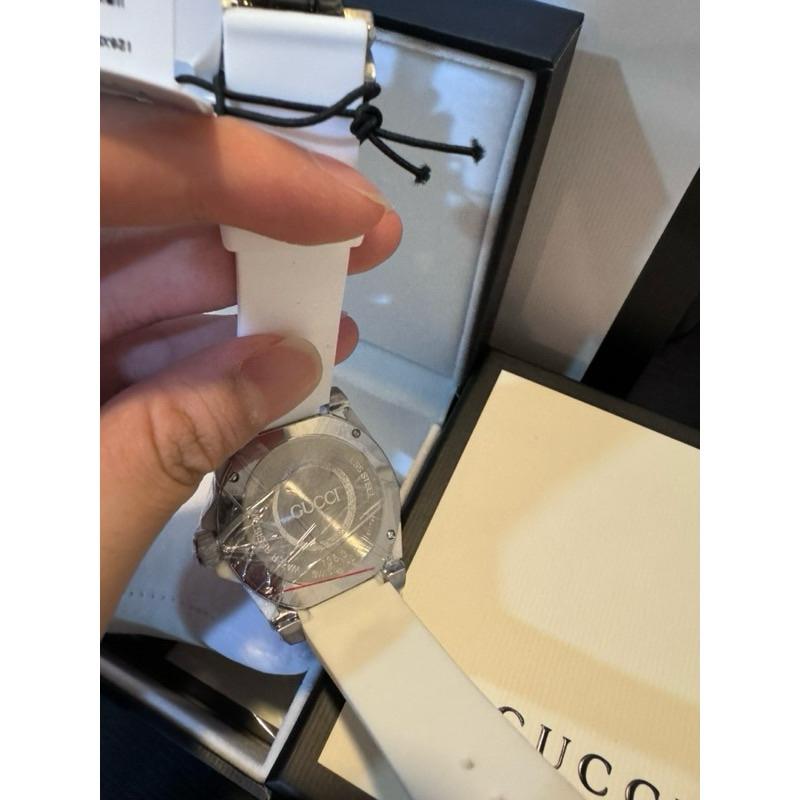 Gucci dive 黑白銀蛇 潛水錶 矽膠錶帶 保證正品🔥-細節圖6