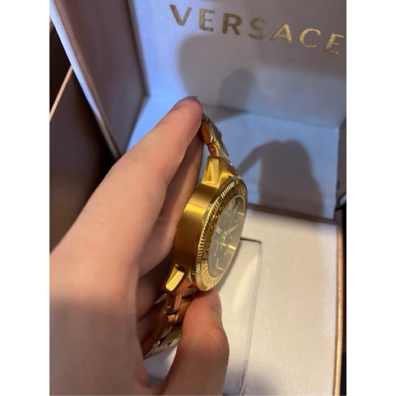 •Versace 凡賽斯 全金三眼錶 鋼錶帶 石英錶✅-細節圖5