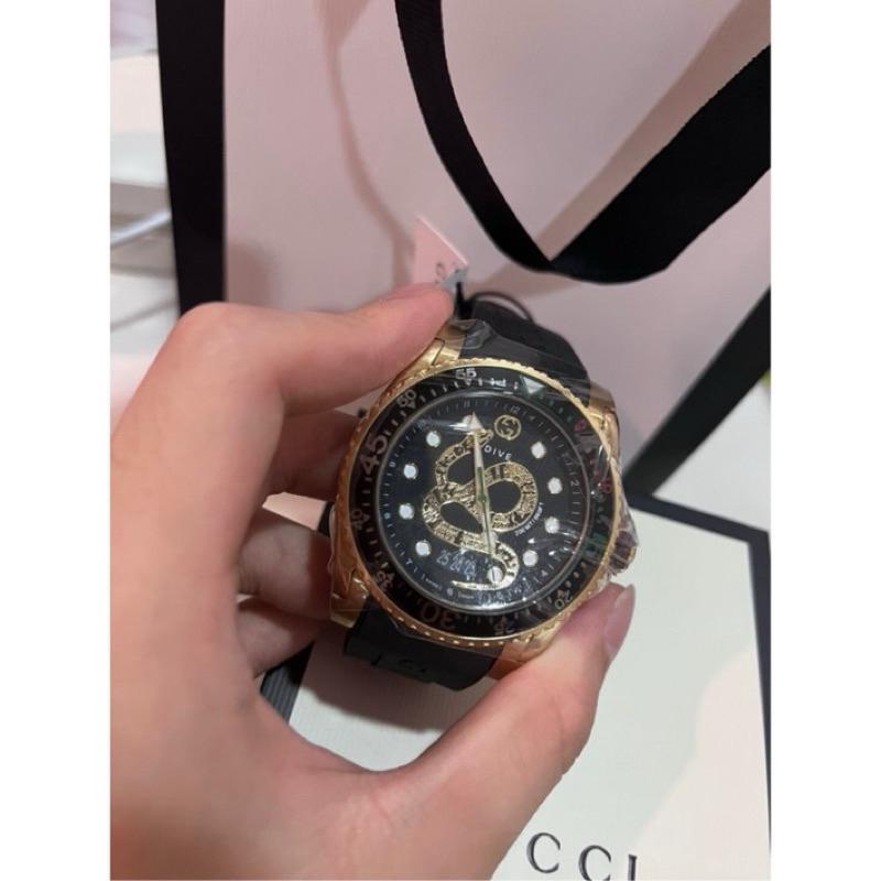 Gucci 金蛇 中性錶 矽膠錶帶 保證正品 ✅-細節圖2