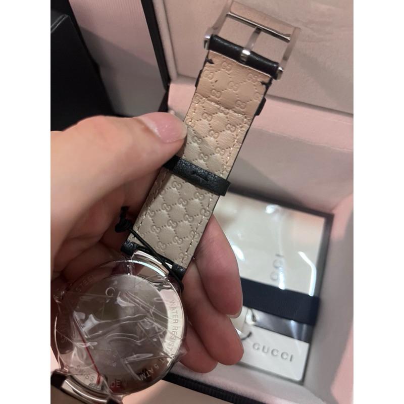 Gucci 雙G 滿版皮錶帶 石英錶 銀色 🔥-細節圖6