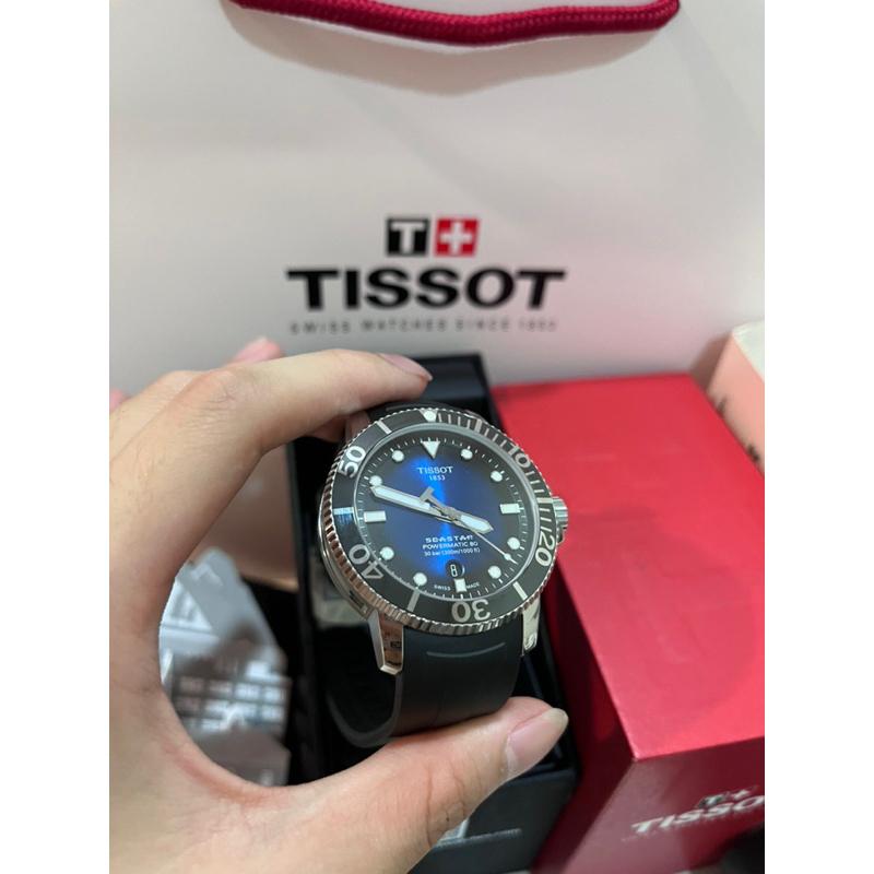 Tissot seastar 1000 深藍漸變款 機械錶 矽膠錶帶 ✅-細節圖3