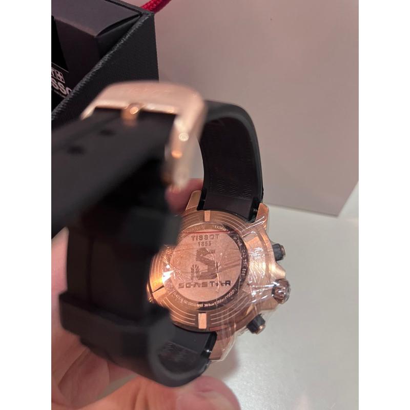 Tissot seastar 1000 玫瑰金款 三眼石英錶 矽膠錶帶✅-細節圖2