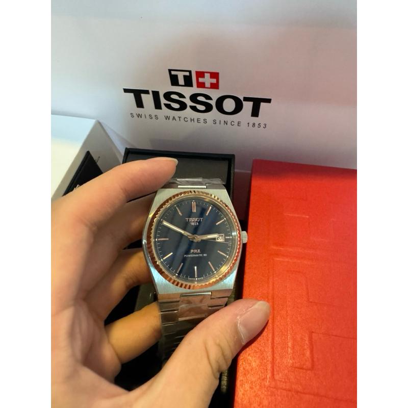 Tissot PRX 金框藍面配色 機械錶 鋼錶帶✨-細節圖2