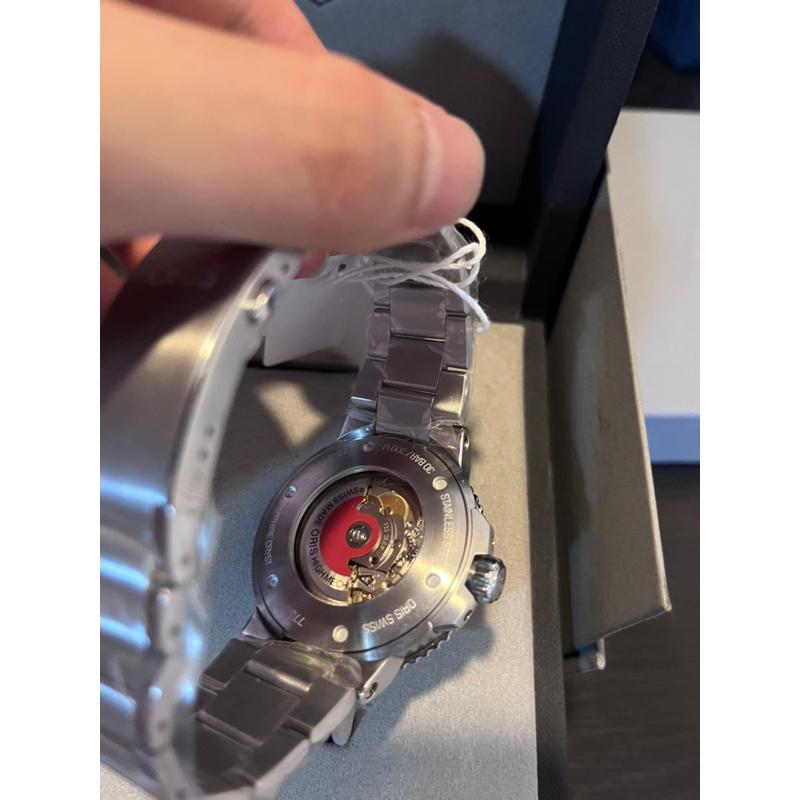 Oris 時間之海 綠面 鋼錶帶 機械錶 背後鏤空設計 全新正品🔥-細節圖4