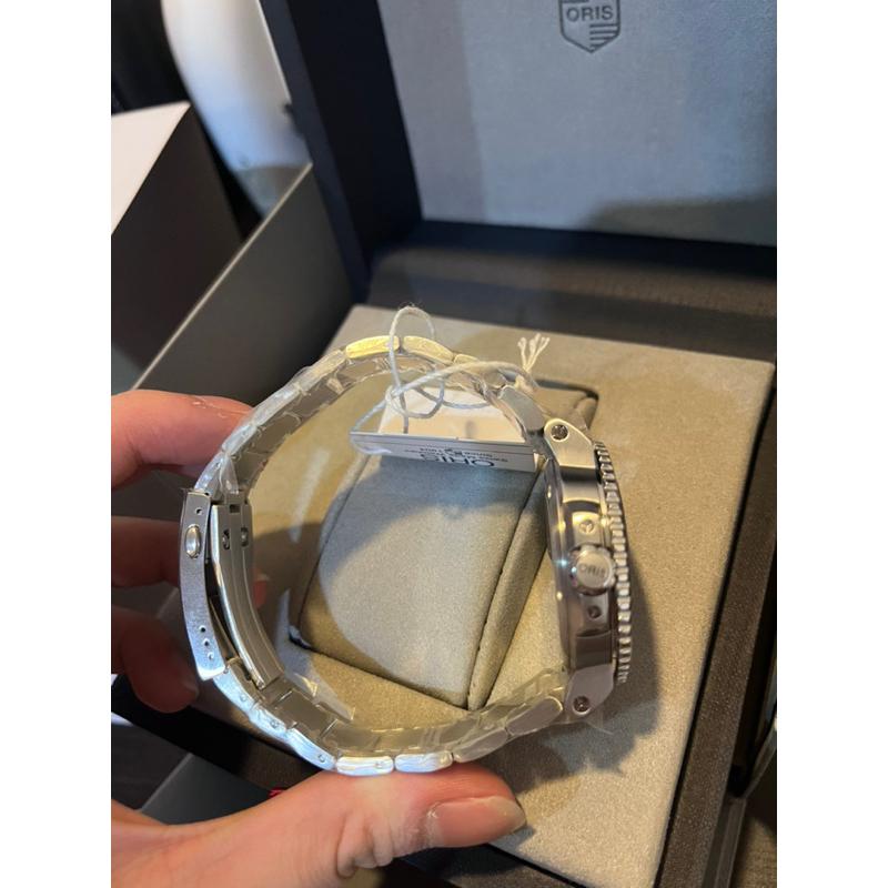 Oris 時間之海 綠面 鋼錶帶 機械錶 背後鏤空設計 全新正品🔥-細節圖6