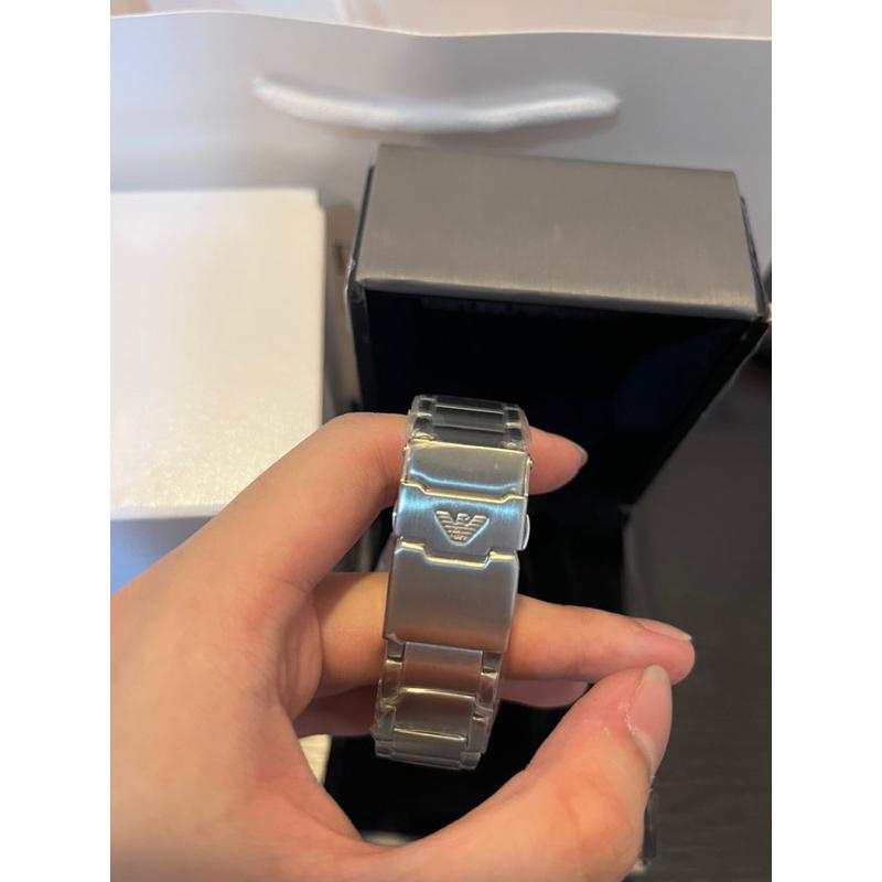 Armani 阿曼尼 新款 藍水鬼 海浪紋 機械錶 摺疊扣鋼錶帶✨-細節圖3