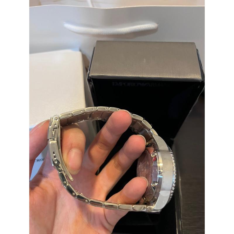 Armani 阿曼尼 新款 藍水鬼 海浪紋 機械錶 摺疊扣鋼錶帶✨-細節圖4