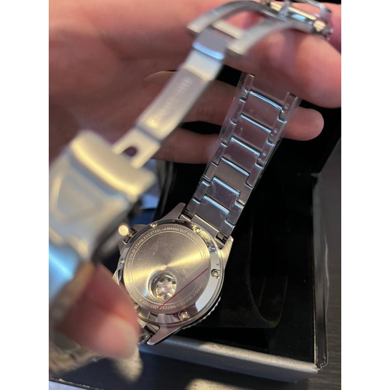 Armani 阿曼尼 新款 藍水鬼 海浪紋 機械錶 摺疊扣鋼錶帶✨-細節圖7