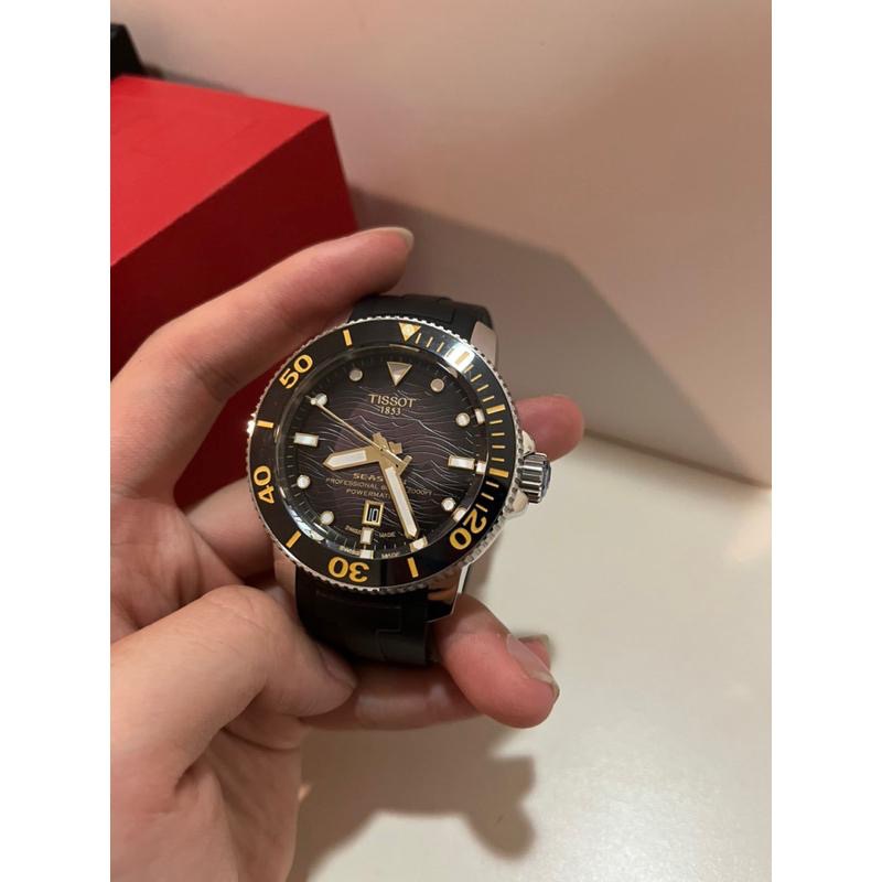 Tissot seastar 2000 黑金款配色 機械錶 保證正品  🔥-細節圖2