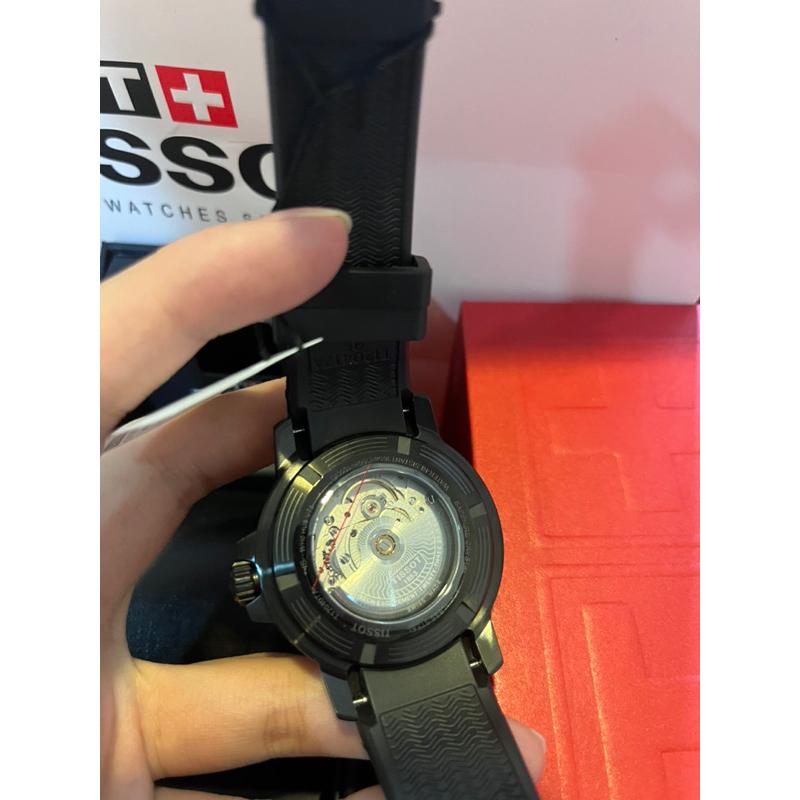 Tissot seastar 1000 黑面機械款 矽膠錶帶 現貨一隻 當天出貨🔥-細節圖3