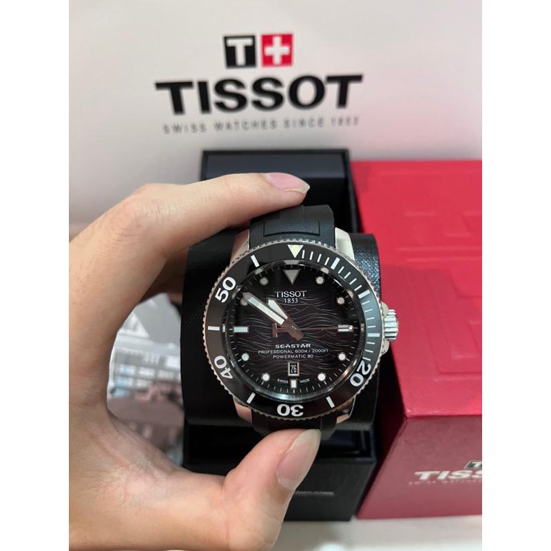 Tissot seastar 2000 黑海浪款 機械錶 矽膠錶帶 ✅-細節圖2