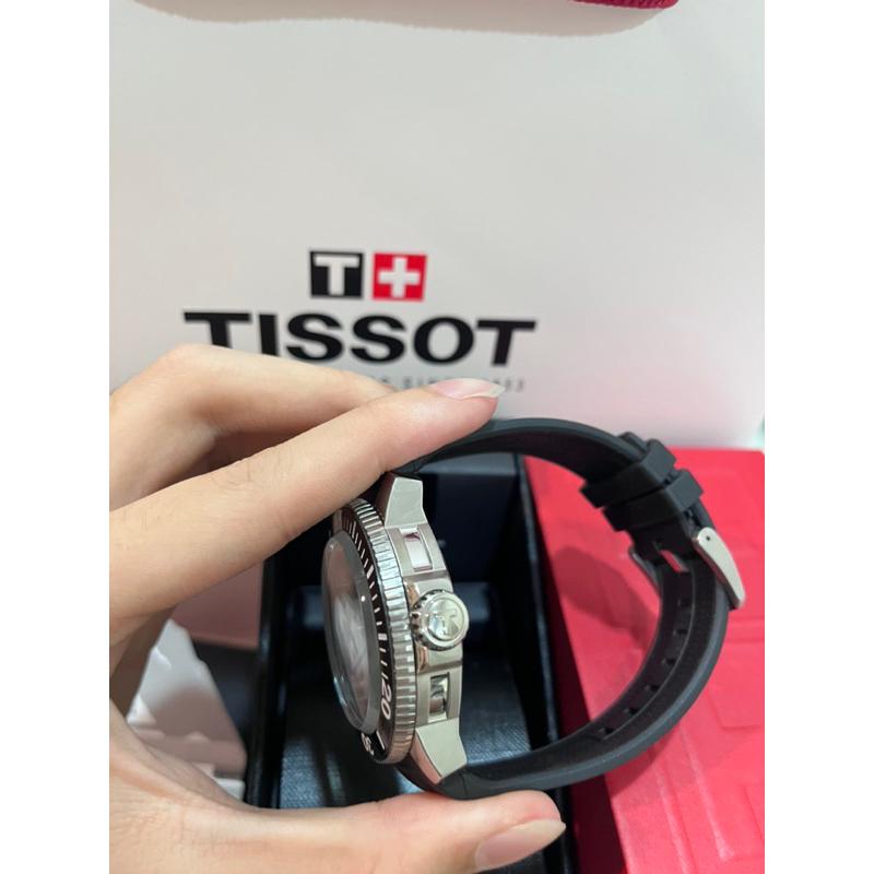 Tissot seastar 2000 黑海浪款 機械錶 矽膠錶帶 ✅-細節圖5