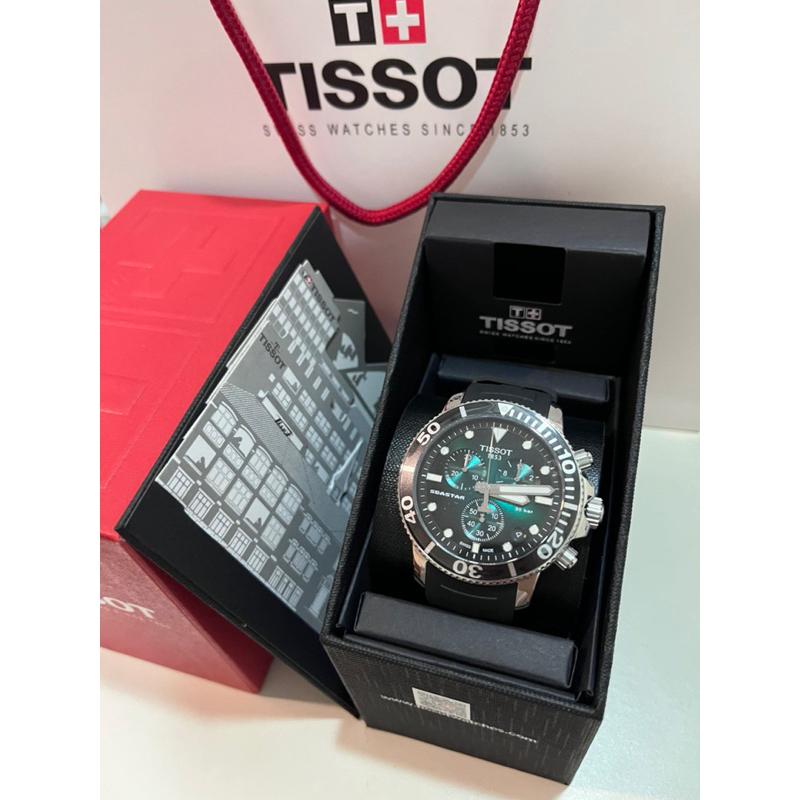 Tissot seastar 1000 綠面 三眼石英錶 鋼錶帶/ 矽膠錶帶 兩種可選 ✅-細節圖2