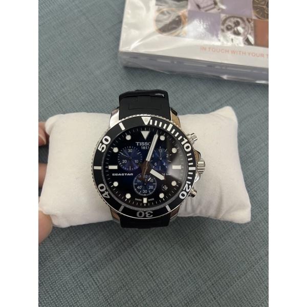 天梭海洋之星 1000 三眼藍面 鋼帶/矽膠錶帶 兩種可選📣-細節圖7