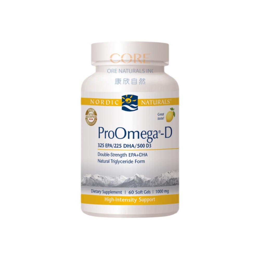 【滿額免運】北歐天然 魚油+D膠囊食品 60粒 ProOmega-D【新宜安中西藥局】-細節圖2