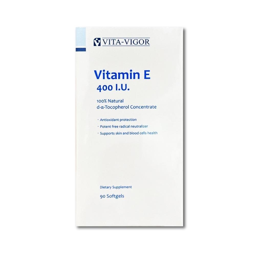 【滿額免運】VITA-VIGOR 維格 維生素E軟膠囊 90粒 維生素 vitamin E 400IU【新宜安中西藥局】-細節圖2
