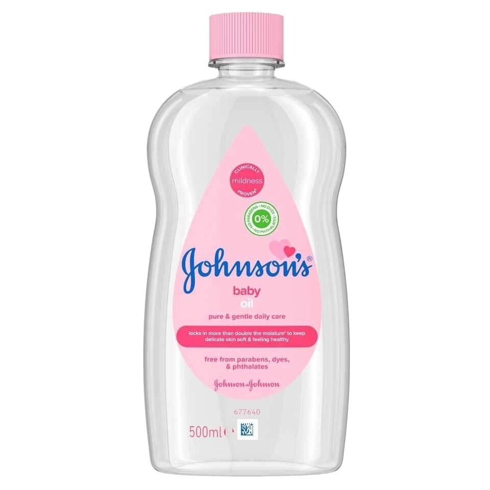 【滿額免運】Johnson＇s 嬌生 嬰兒潤膚油 125ml / 500ml 嬰兒油【新宜安中西藥局】-細節圖3