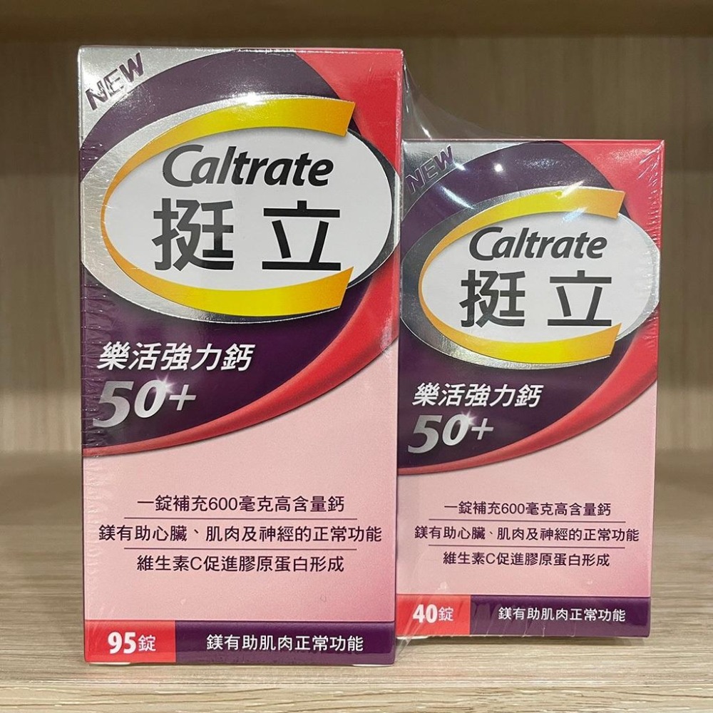 【滿額免運】Caltrate 挺立 樂活強力鈣50+ 95+40錠/組 高含量鈣 維生素C【新宜安中西藥局】-細節圖3