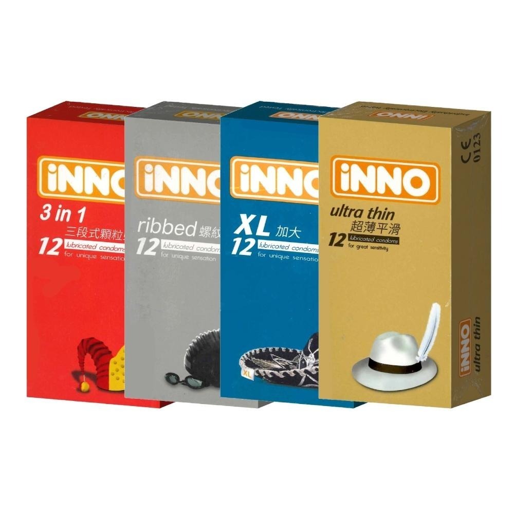 【滿額免運】INNO 茵諾衛生套 保險套 三段式顆粒螺紋/螺紋/XL加大【新宜安中西藥局】-細節圖2