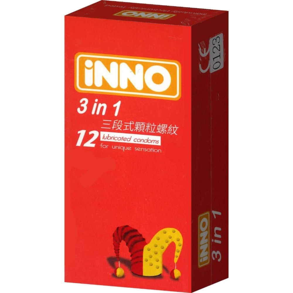 【滿額免運】INNO 茵諾衛生套 保險套 三段式顆粒螺紋/螺紋/XL加大【新宜安中西藥局】-細節圖3