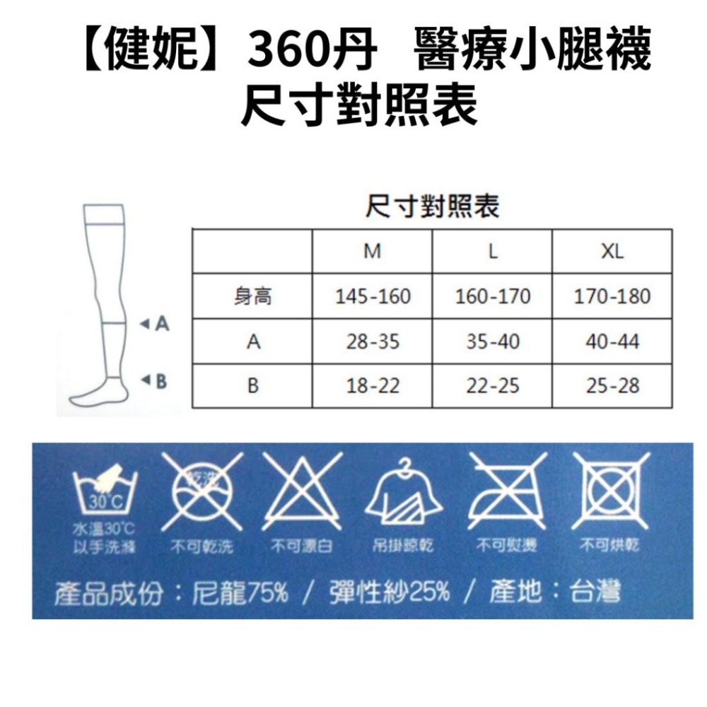 【滿額免運】健妮 醫療彈性襪 多種尺寸 膚色/黑色 褲襪/中筒襪/小腿襪 200丹/280丹/360丹【新宜安中西藥局】-細節圖5