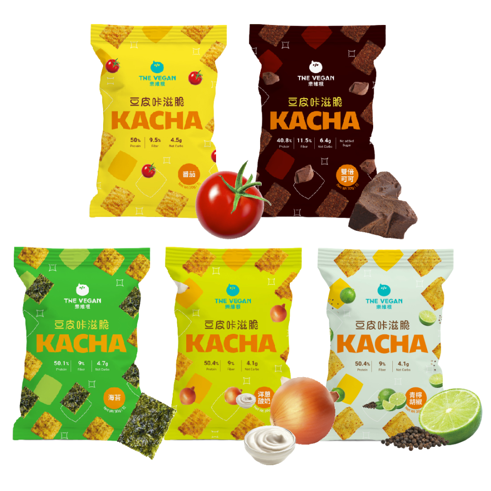 【滿額免運】THE VEGAN 樂維根 豆皮咔滋脆 豆皮餅乾 番茄 可可 海苔 青檸胡椒 洋蔥酸奶【新宜安中西藥局】-細節圖2