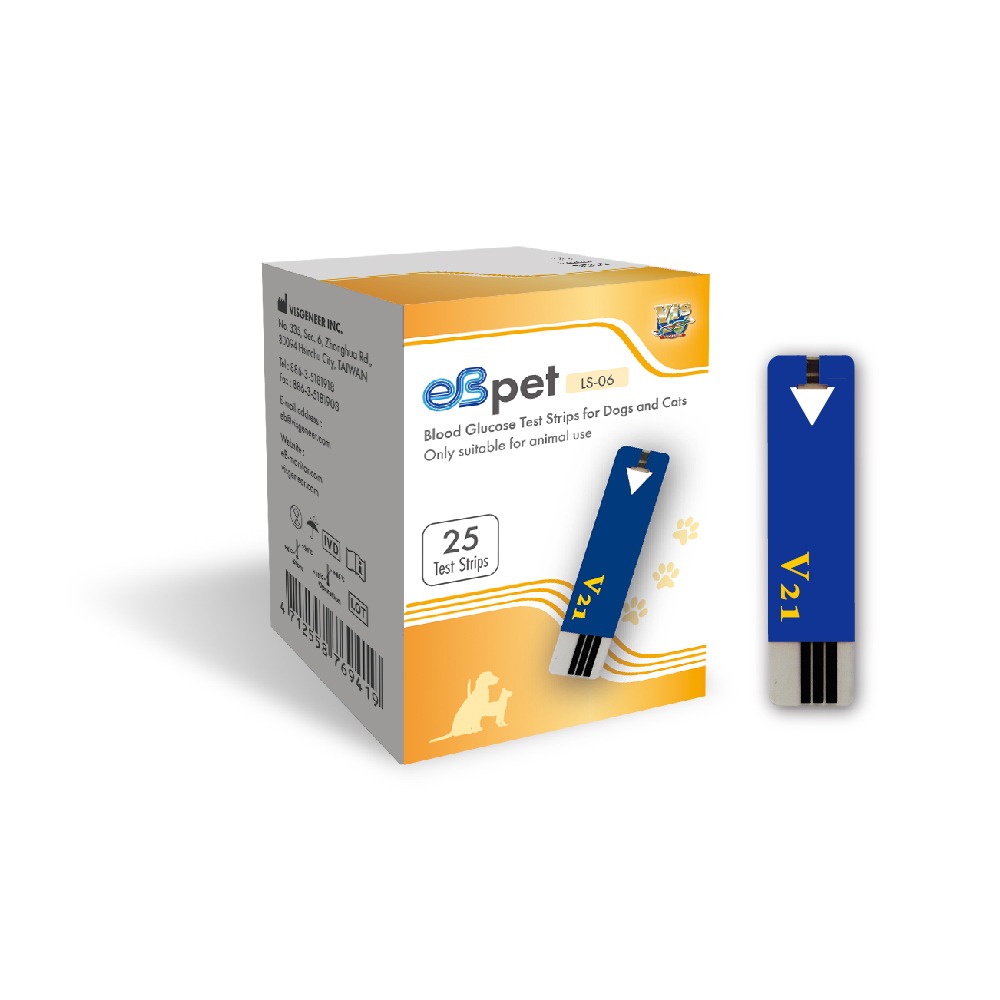 【滿額免運】eBmonitor醫必 eBpet 醫必寵物血糖機試紙 25片/盒 貓狗適用【新宜安中西藥局】-細節圖2