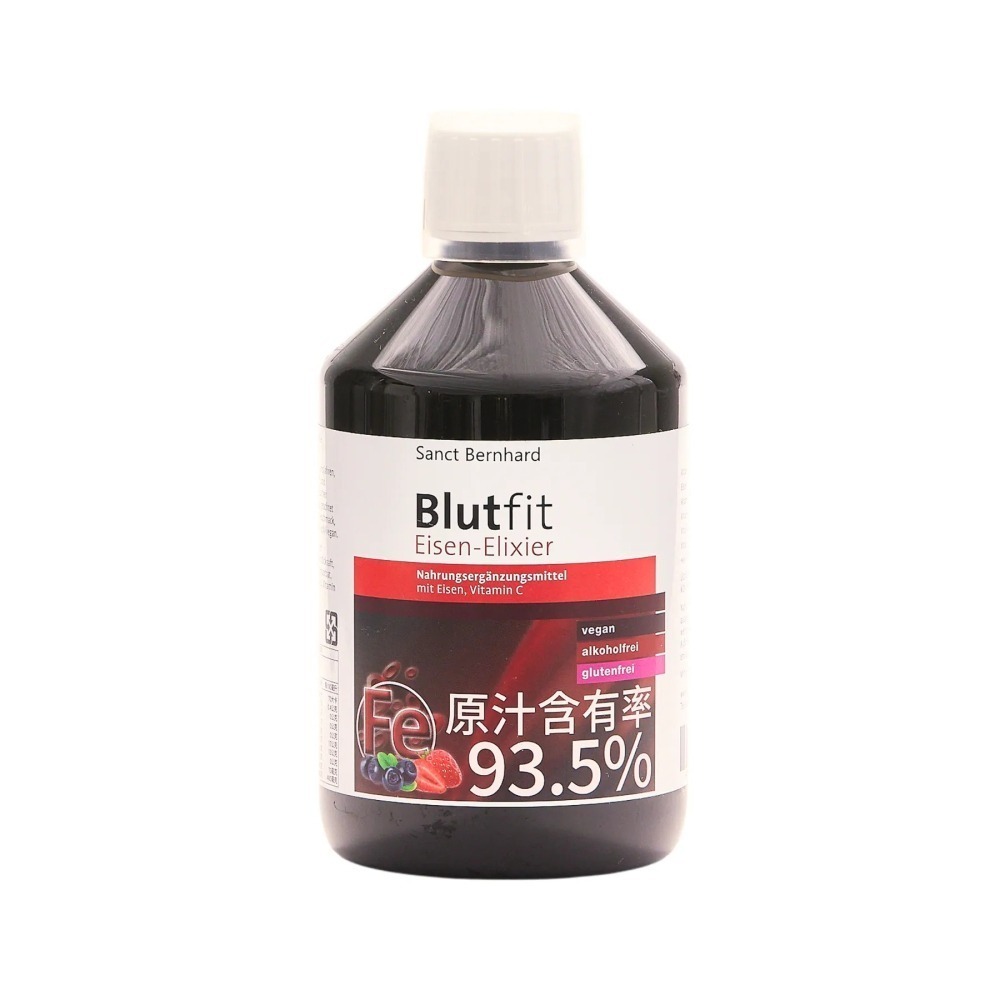 【滿額免運】Sanct Bernhard 聖伯納德 水果鐵飲 500ml/瓶 德國天然草本維生素B、C【新宜安中西藥局】-細節圖2